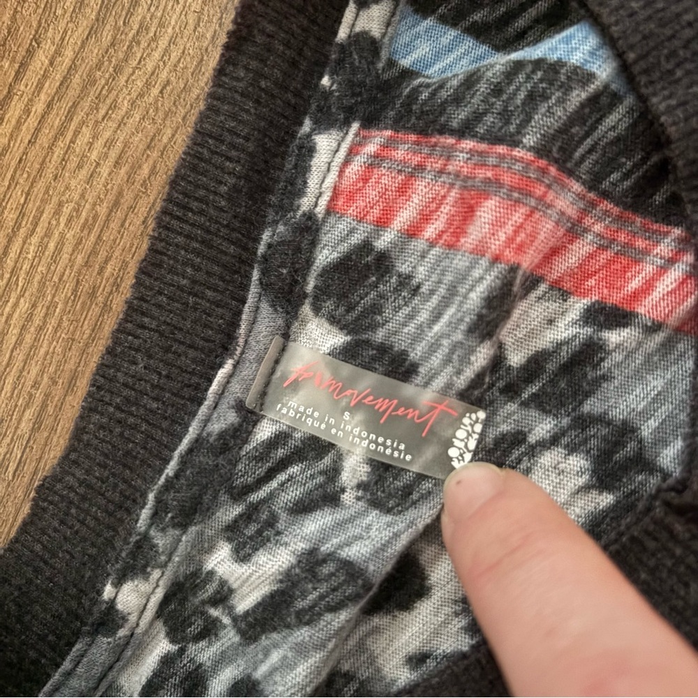 Free People Leopard Print Tank Top with Red and Blue Stripes - Picture 2 of 4